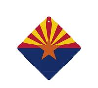 Poezjzw Arizona Flag Pattern Car Air Fresheners 6 Pcs Square Hanging Aromatherapy Tablets Scented Fresheners For Bedroom Bathroom
