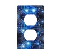 Poezjzw Artificial Intelligence Brain Pattern Light Switch Cover Outlet Cover Duplex Outlet Decorative Wall Plate Decorative Wall Plate Size 4.5x2.76 Inch
