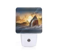 POEZJZW at Dusk Fish Pattern Led Night Light Smart Sensor Light Dusk to Dawn Sensor for Corridors Bedrooms Children's Rooms Stairs