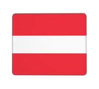 POEZJZW Austrian Flag Pattern Mouse Pad, Portable Office Non-Slip Rubber Base Wireless Mouse Pad For Office Laptop Computer Pc 8.3 X 10.3 In