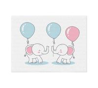 POEZJZW Baby Elephant And Balloon Pattern Flannel Blanket 50"X40" Blanket For Super Soft Plush For Sofa Bed Couch Camping, And Travel