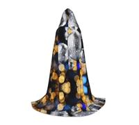 POEZJZW Ballroom Pattern Teenager Hooded Cloak Cloak Women Men Halloween Costume Masquerade Cosplay Costume Christmas Party Robe S