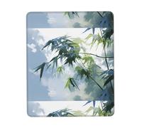 POEZJZW Bamboo Leaves Pattern Mouse Pad, Portable Office Non-Slip Rubber Base Wireless Mouse Pad for Office Laptop Computer Pc 10 X 12 Inch