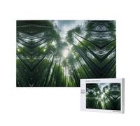 Poezjzw Bamboo Puzzles For Adult 1000 Pieces Wooden Jigsaw For Family Friend Home Decor Wall Art 29.5 X 19.7 In
