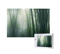 Poezjzw Bamboo Woodland Puzzles For Adult 1000 Pieces Wooden Jigsaw For Family Friend Home Decor Wall Art 29.5 X 19.7 In