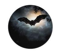 POEZJZW Bat Flying Solo Pattern Round Mouse Pad Desktop Protection Mat with Non-Slip Rubber Base 7.9Ã-7.9 in for Home and Office