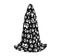 POEZJZW Bear Paw Print Pattern Teenager Hooded Cloak Cloak Women Men Halloween Costume Masquerade Cosplay Costume Christmas Party Robe S