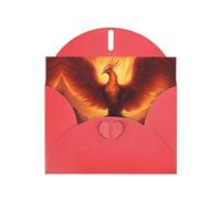 POEZJZW Beautiful Phoenix Pearl Paper Christmas Cards, With Red Envelopes, Thank You Cards, Wedding, Valentine'S Day Cards 10-Count
