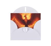 POEZJZW Beautiful Phoenix Pearl Paper Christmas Cards, With White Envelopes, Thank You Cards, Wedding, Valentine'S Day Cards 10-Count