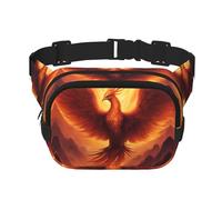 Poezjzw Beautiful Phoenix Travel Waist Bag Suitable For Running, Cycling And Outdoor Adventures, Store Mobile Phones And Credit Cards, Black, One Size