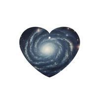 Poezjzw Beautiful Universe Pattern Car Air Fresheners 6 Pcs Heart Shape Hanging Aromatherapy Tablets Scented Fresheners For Bedroom Bathroom