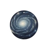 Poezjzw Beautiful Universe Pattern Car Air Fresheners 6 Pcs Round Shape Hanging Aromatherapy Tablets Scented Fresheners For Bedroom Bathroom