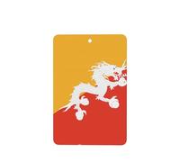 Poezjzw Bhutanese Flag Pattern Car Air Fresheners 4 Pcs Rectangle Hanging Aromatherapy Tablets Scented Fresheners For Bedroom Closet Shoe