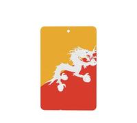 Poezjzw Bhutanese Flag Pattern Car Air Fresheners 6 Pcs Rectangle Hanging Aromatherapy Tablets Scented Fresheners For Bedroom Closet Shoe