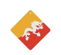Poezjzw Bhutanese Flag Pattern Car Air Fresheners 6 Pcs Square Hanging Aromatherapy Tablets Scented Fresheners For Bedroom Closet Shoe