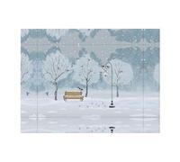 POEZJZW Birds In The Park On A Snowy Day Pattern Blanket Super Soft Flanne Warm Blanket Bed Sofa Living Room Film 60"X50"
