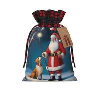 POEZJZW Birthday Old Man And His Dog Drawstring Gift Bag Snack Bag Candy Bag, Perfect For Celebration Christmas Birthdays, Parties Etc