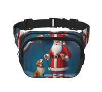 Poezjzw Birthday Old Man And His Dog Travel Waist Bag Suitable For Running, Cycling And Outdoor Adventures, Store Mobile Phones And Credit Cards, Black, One Size