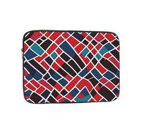 POEZJZW Black And Red Grid Laptop Bag Handheld Portable Briefcase Shockproof Protective Sleeve Computer Inner Bag For 15 inch inch Laptop, Black, 15 inches