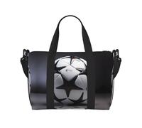Poezjzw Black And White Football Travel Duffle Bag Weekender Carry On Tote Bags For Women Hospital Bags For Labor And Delivery Overnight Luggage Bag, Black, One Size, Black, One Size