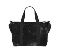 Poezjzw Black And White Galaxy Travel Duffle Bag Weekender Carry On Tote Bags For Women Hospital Bags For Labor And Delivery Overnight Luggage Bag, Black, One Size