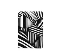 Poezjzw Black And White Geometric Lines Pattern Car Air Fresheners 4 Pcs Rectangle Hanging Aromatherapy Tablets Scented Fresheners For Bedroom Bathroom