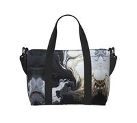 Poezjzw Black And White Marbling Travel Duffle Bag Weekender Carry On Tote Bags For Women Hospital Bags For Labor And Delivery Overnight Luggage Bag, Black, One Size, Black, One Size