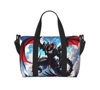 Poezjzw Black Dragon Turning Travel Duffel Bag Tote Carry On Luggage Bag Water Resistant Weekender Overnight Bags For Foldable, Black, One Size