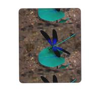 POEZJZW Black Dragonfly Pattern Mouse Pad Office Laptop Computer Desk Wireless Mouse Non Slip Rubber Base Washable 10 X 12 Inch Keyboard Pad
