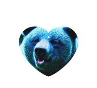 Poezjzw Blue Bear Pattern Car Air Fresheners 6 Pcs Heart Shape Hanging Aromatherapy Tablets Scented Fresheners For Bedroom Bathroom