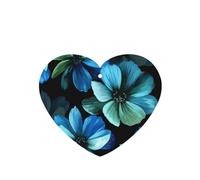 Poezjzw Blue Flower Pattern Car Air Fresheners 4 Pcs Heart Shape Hanging Aromatherapy Tablets Scented Fresheners For Bedroom Closet Shoe