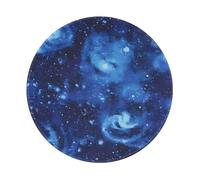 POEZJZW Blue Universe Space Galaxy Pattern Round Mouse Pad, Non-Slip Rubber Base Small Mouse Pad, Suitable For Games, Computer Laptop, 7.9x7.9 Inches.