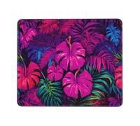 POEZJZW Brightly Colored Leaves Pattern Mouse Pad, Portable Office Non-Slip Rubber Base Wireless Mouse Pad for Office Laptop Computer Pc 8.3 X 10.3 in
