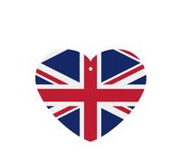 Poezjzw British Flag Pattern Car Air Fresheners 6 Pcs Heart Shape Hanging Aromatherapy Tablets Scented Fresheners For Bedroom Bathroom