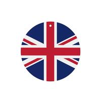 Poezjzw British Flag Pattern Car Air Fresheners 6 Pcs Round Shape Hanging Aromatherapy Tablets Scented Fresheners For Bedroom Bathroom