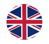 POEZJZW British Flag Pattern Round Mouse Mat, Cute Mouse Pad, Non-Slip Rubber Base With Stitched Edge, Small Size 7.9 X 7.9 Inch
