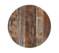 POEZJZW Brown Wooden Pattern Round Mouse Pad, Non-Slip Rubber Base Small Mouse Pad, Suitable For Games, Computer Laptop, 7.9x7.9 Inches.