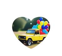 Poezjzw Buggy Balloon Pattern Car Air Fresheners 6 Pcs Heart Shape Hanging Aromatherapy Tablets Scented Fresheners For Bedroom Closet Shoe
