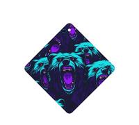 Poezjzw Bunch Of Roaring Bears Pattern Car Air Fresheners 4 Pcs Square Hanging Aromatherapy Tablets Scented Fresheners For Bedroom Closet Shoe