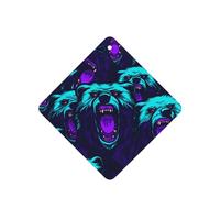 Poezjzw Bunch Of Roaring Bears Pattern Car Air Fresheners 6 Pcs Square Hanging Aromatherapy Tablets Scented Fresheners For Bedroom Closet Shoe