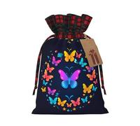 POEZJZW Butterflies Form A Circle Drawstring Gift Bag For Christmas, Birthday Parties And Anniversaries Storage Of Candy, Gifts And Daily Small Items