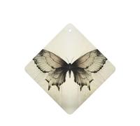 Poezjzw Butterfly On The Wing Pattern Car Air Fresheners 4 Pcs Square Hanging Aromatherapy Tablets Scented Fresheners For Bedroom Closet Shoe