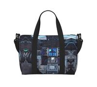 Poezjzw Cabin Of The Future Travel Duffle Bag Weekender Carry On Tote Bags For Women Hospital Bags For Labor And Delivery Overnight Luggage Bag, Black, One Size, Black, One Size