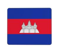 POEZJZW Cambodia Flag Pattern Mouse Pad, Portable Office Non-Slip Rubber Base Wireless Mouse Pad For Office Laptop Computer Pc 7.9 X 9.5 In
