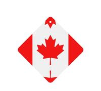 Poezjzw Canadian Flag Pattern Car Air Fresheners 4 Pcs Square Hanging Aromatherapy Tablets Scented Fresheners For Bedroom Bathroom