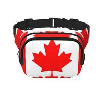 Poezjzw Canadian Flag Travel Waist Bag Suitable For Running, Cycling And Outdoor Adventures, Store Mobile Phones And Credit Cards, Black, One Size