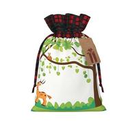 POEZJZW Cartoon Animal Tree Drawstring Gift Bag Snack Bag Candy Bag, Perfect For Celebration Christmas Birthdays, Parties Etc