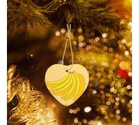 Poezjzw Cartoon Banana Pattern Christmas Ceramic Pendant Decorations Suitable For Home Shopping Malls And Holiday Celebrations
