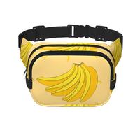 Poezjzw Cartoon Banana Travel Waist Bag Suitable For Running, Cycling And Outdoor Adventures, Store Mobile Phones And Credit Cards, Black, One Size