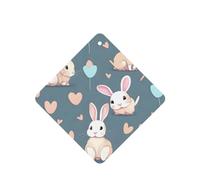 Poezjzw Cartoon Cute Bunny Pattern Car Air Fresheners 6 Pcs Square Hanging Aromatherapy Tablets Scented Fresheners For Bedroom Bathroom